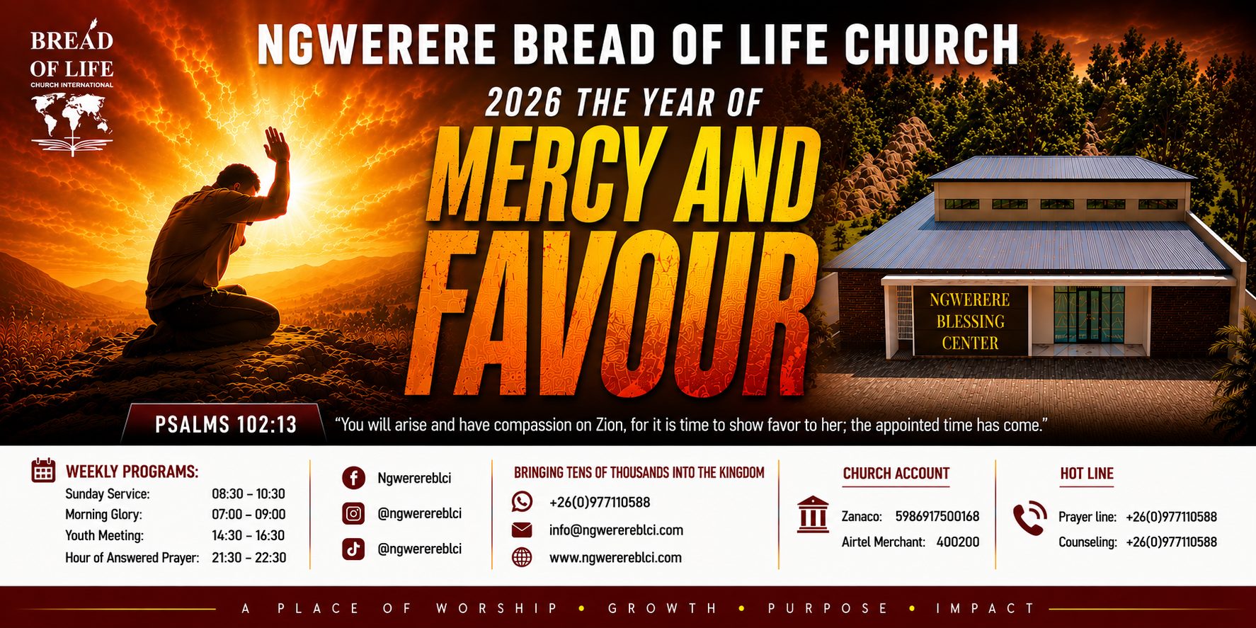 Ngwerere Bread of Life Church — 2026, The Year of Mercy and Favour